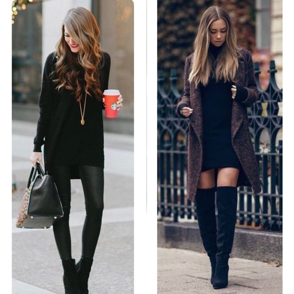 Forever 21 Black Knit Dress - Picture 1 of 5